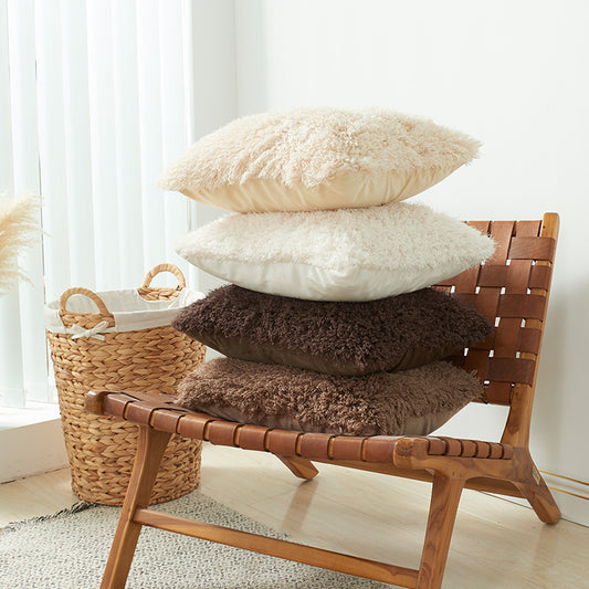 Plush Berber Fleece Throw Pillows Comfortable Soft Straw Pile Pillow Case Decorative & Throw Pillows For Home Decorations