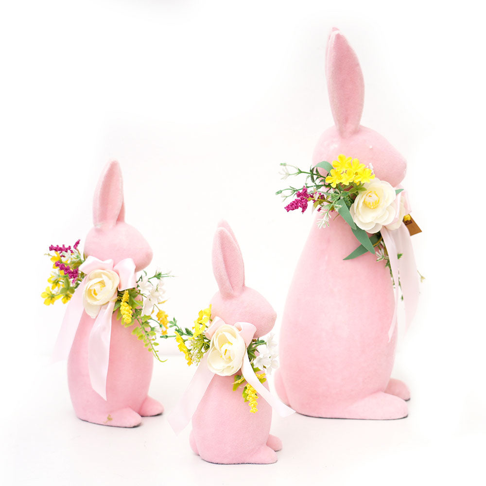 Fashional Easter Bunny Different Size Pink Standing Easter Rabbit Decoration for Home Party Easter Decoration