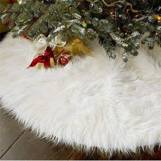 2024 Plush Christmas Tree Skirt Arts and Crafts Plush Tree Enclosure Tree Skirt For Home Festivals Christmas Decorations