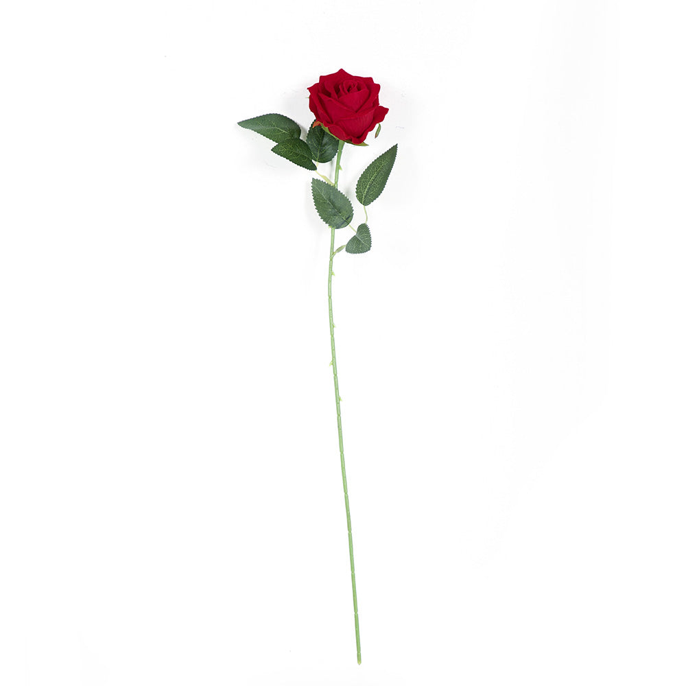 Wholesale Artificial Red Roses Single Velvet Rose Flowers Artificial Decorative Flowers for Valentine's Day Wedding Store Decor