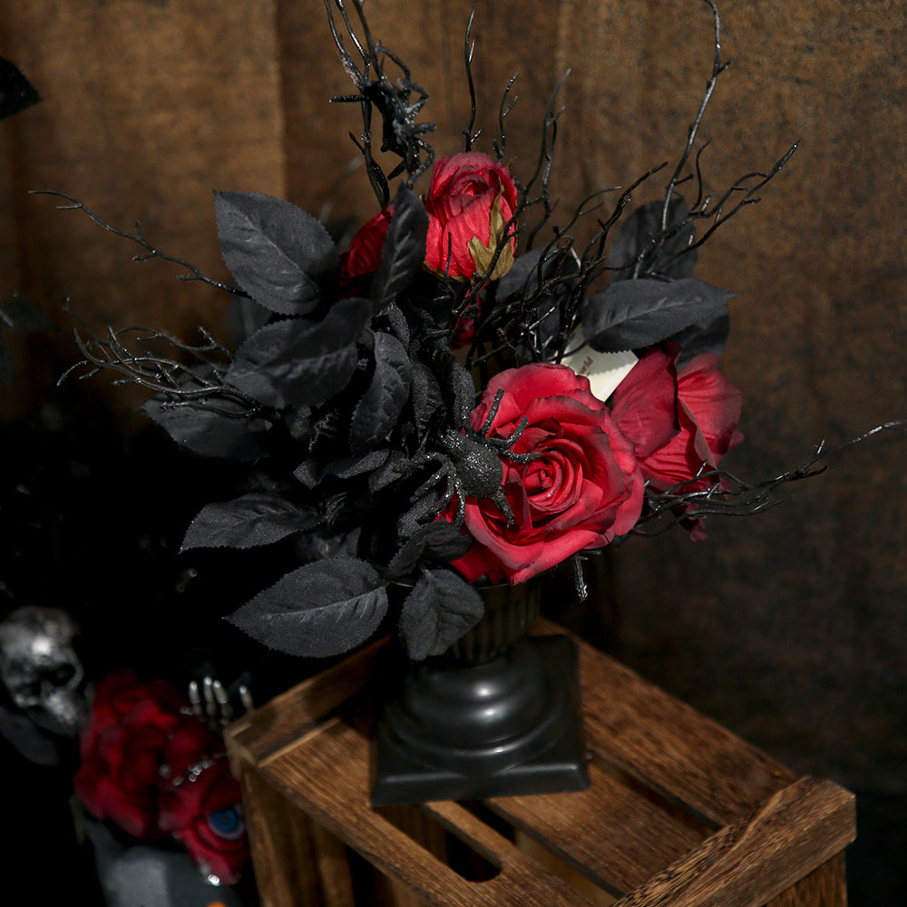 Newly Design Halloween Flower Pot With Artificial Flower and Branches For Halloween Home Decor