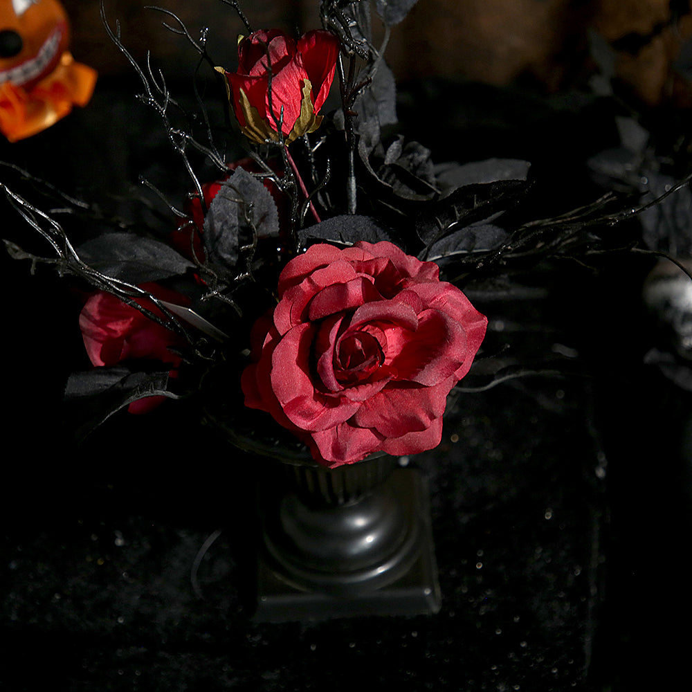 Newly Design Halloween Flower Pot With Artificial Flower and Branches For Halloween Home Decor