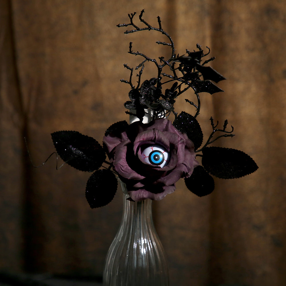 2024 Halloween Theme Design Artificial Flower Branch Halloween Props Eyeball Halloween Decorations