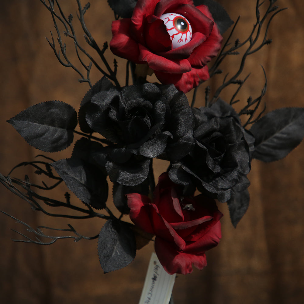 Halloween Branches Picks Hallowee Eyeball Black Faux Twigs Artificial Flower Branches For Halloween Decoration