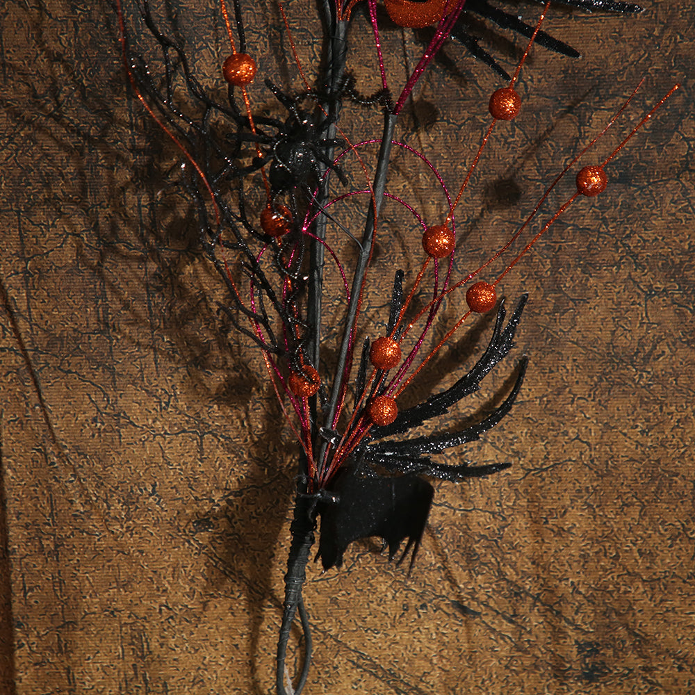 2024 Newly Design Halloween Decor Garland 1.5m Long Dead Black Flower Garland For Halloween Party Decor