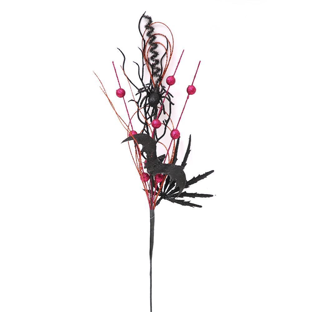 Festival Decoration Picks Halloween Decor Ornaments Black Dead Branch Spiders Faux Twigs Halloween Party Props