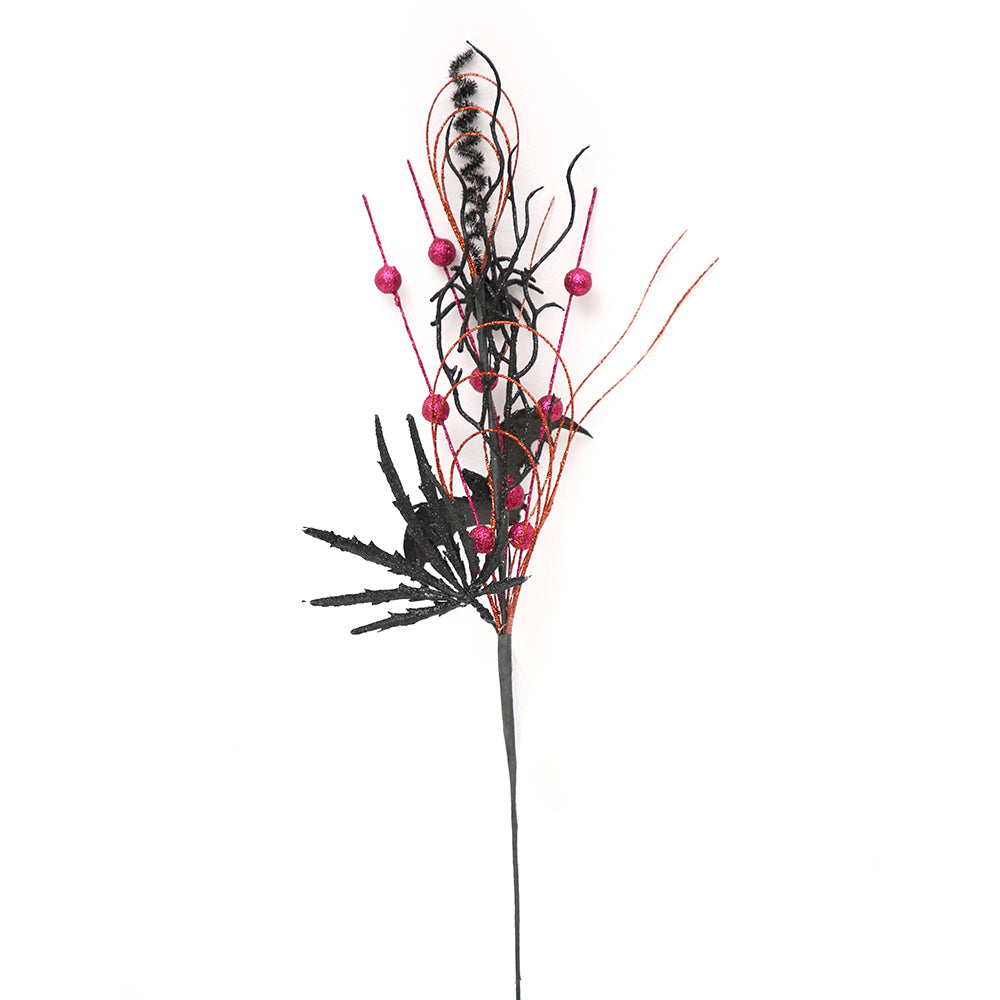 Festival Decoration Picks Halloween Decor Ornaments Black Dead Branch Spiders Faux Twigs Halloween Party Props