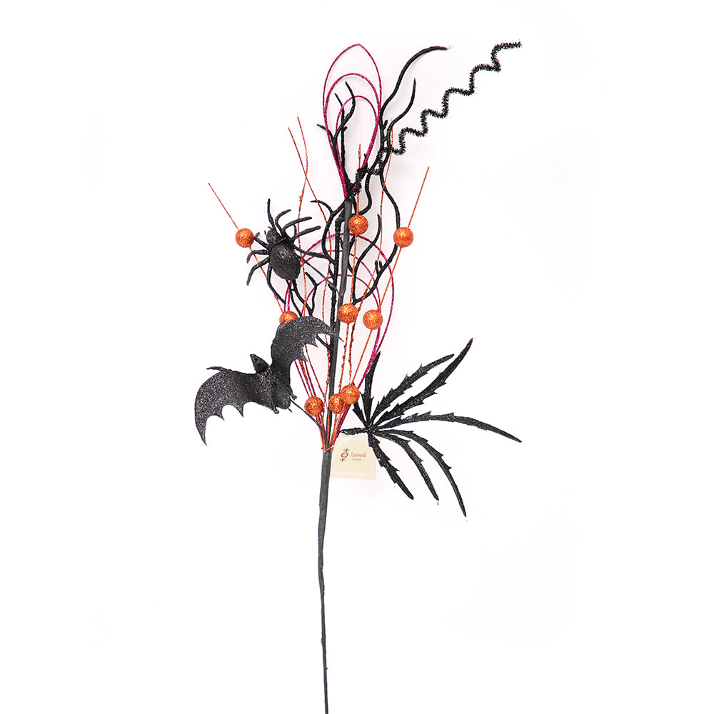 Festival Decoration Picks Halloween Decor Ornaments Black Dead Branch Spiders Faux Twigs Halloween Party Props