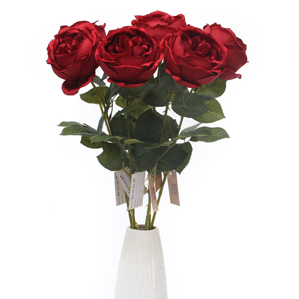 Factory Bulk Wholesale Artificial Single Velvet Roses Flower Red White Custom Real Touch Rose Decorative Flowers
