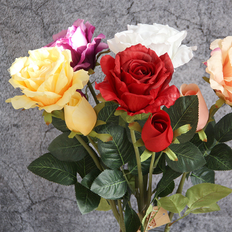 Wholesale Popular Rose High Simulation Bionic Technology Artificial Rose Flowers Decoration Flowers Wedding Celebration