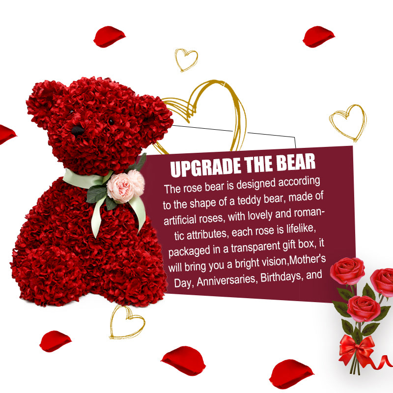Original Design Artificial Flower Bears 55cm Big Size High Quality Rose Teddy Bear Must-have Gifts Daily Home Decor