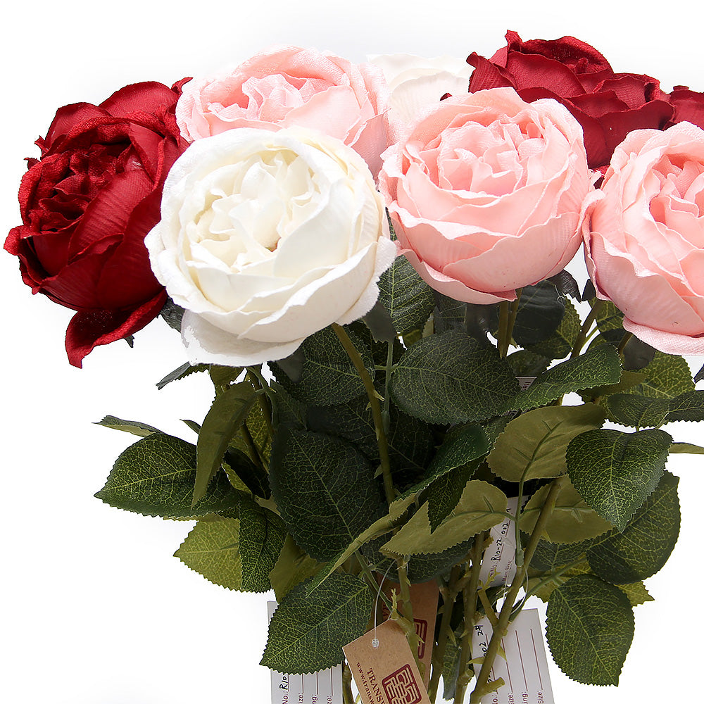 Factory Bulk Wholesale Artificial Single Velvet Roses Flower Red White Custom Real Touch Rose Decorative Flowers
