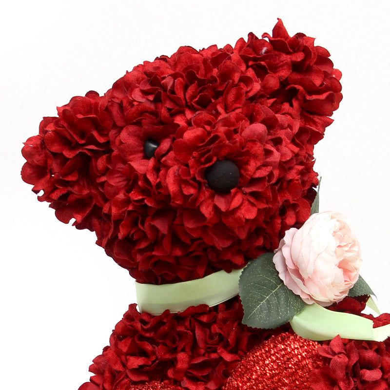 Original Luxury Design 20inch Rose Bear High Quality Hand-made Artificial Flower Petaled Teady Bear for Festival Gift Home Decor