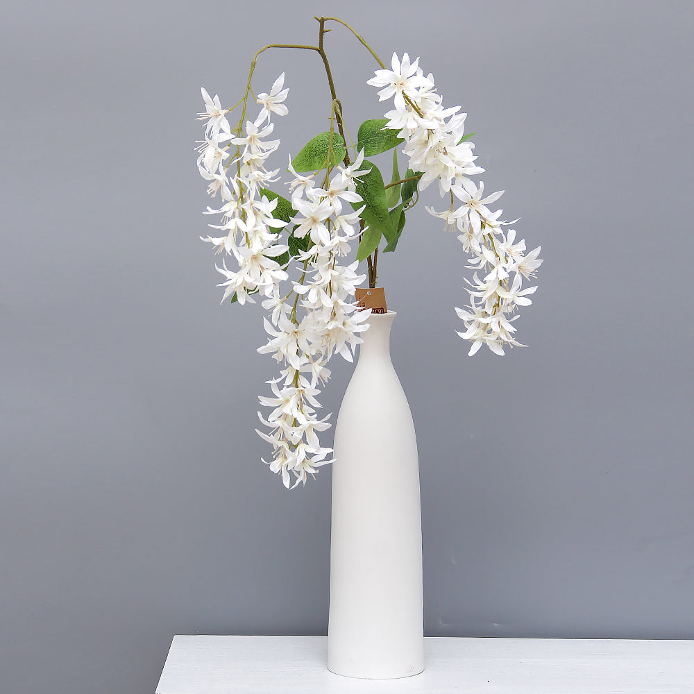 2024New Design 43.31INCH Artificial Wisteria Flowers Real Touch Wisteria Branches For Wedding Party Home Store Decor