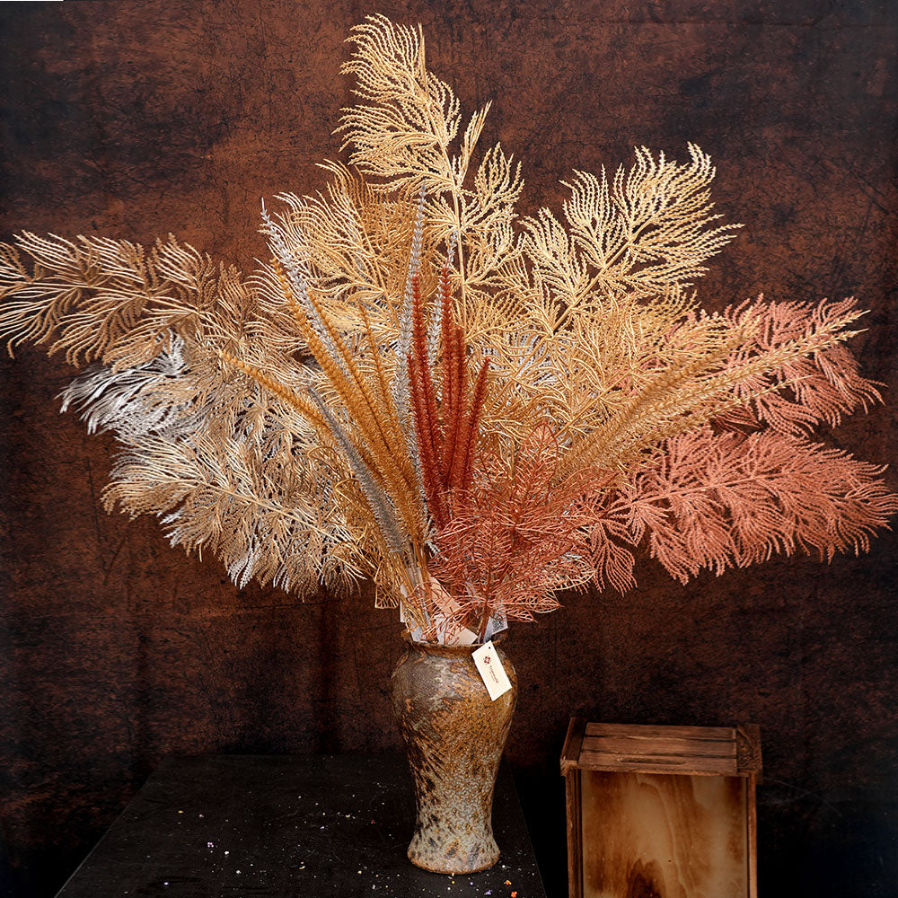 Wholesale Cheap Floral Picks Glittered Artificial Leaves Crafts Plastic Leaf Gold Sprays Pick/Spray Christmas Picks