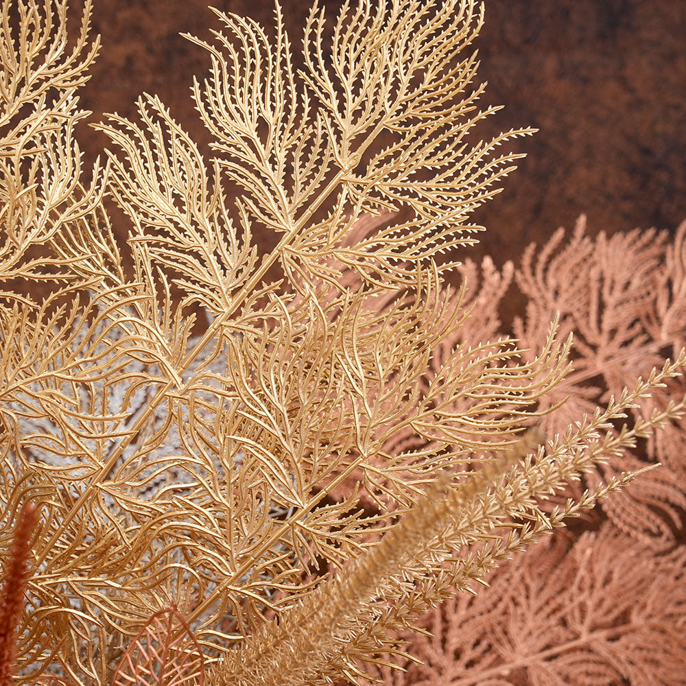 Wholesale Cheap Floral Picks Glittered Artificial Leaves Crafts Plastic Leaf Gold Sprays Pick/Spray Christmas Picks