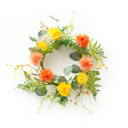 Transworld Original Handmade 18INCH Artificial Wreath Spring Floral Wreath for Home Garden Decoration