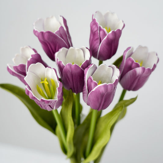 Wholesale Tulips 7head PU Materials Artificial Flower Silicon Tulips Decoration Flowers For Daily Home Decor or Holiday Decor