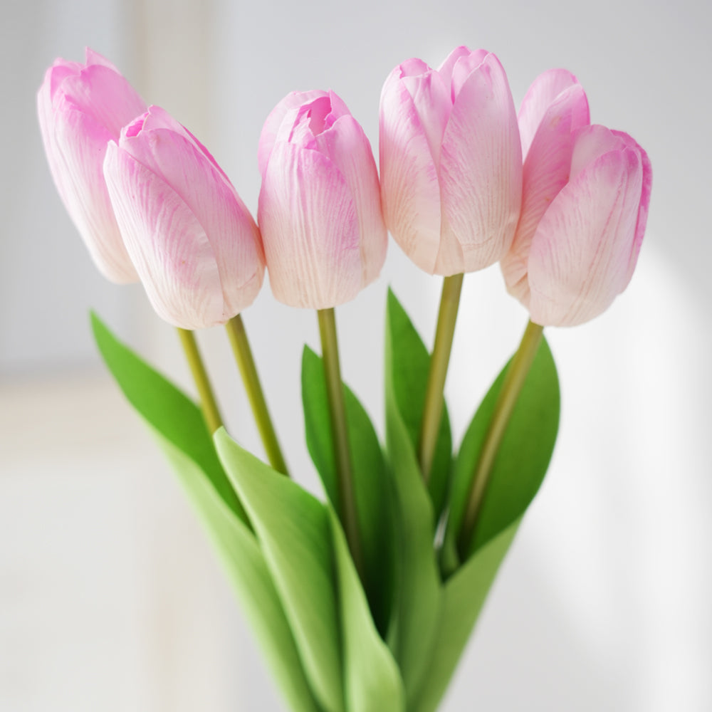 Real Touch Artificial Tulips Flowers Silk Flower Real Preserved Tulips Floral Arrangement For Wedding Party Home Decorations