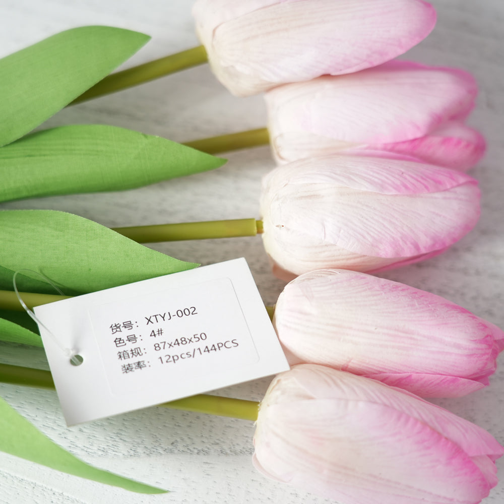 Real Touch Artificial Tulips Flowers Silk Flower Real Preserved Tulips Floral Arrangement For Wedding Party Home Decorations