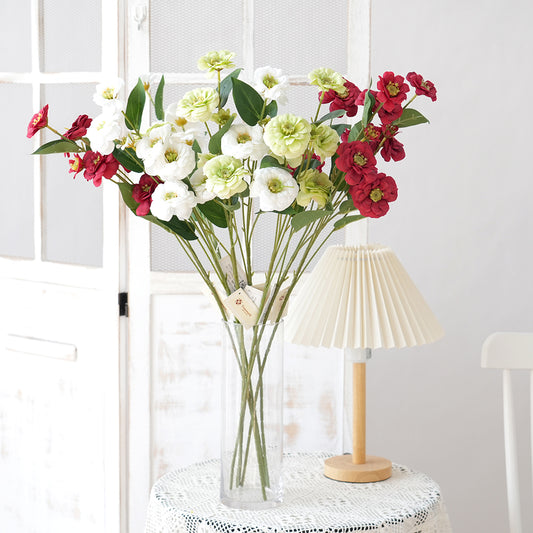 Wholesale 5Heads Chrysanthemum Artificial Flower Beautiful Color Decorative Flowers Plants for Wedding Home Outdoor Decoration