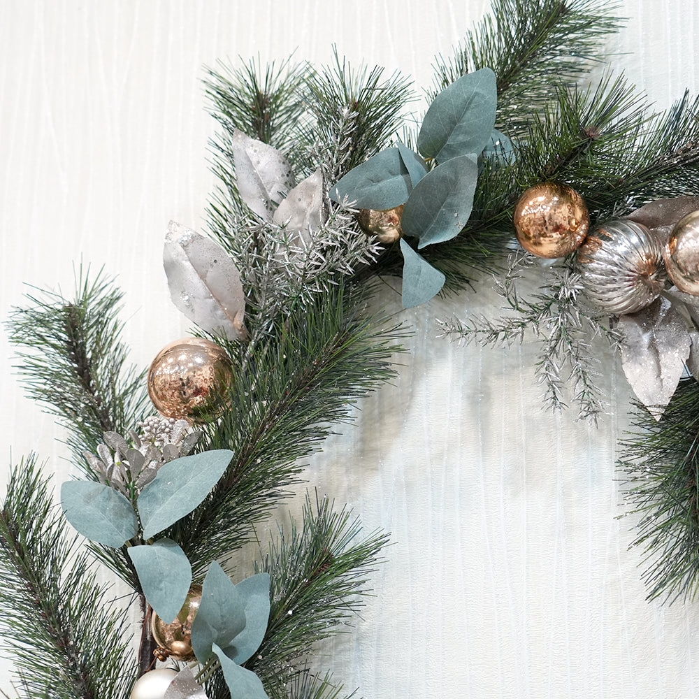 2024 Christmas Ornament 150cm Christmas Garland Plastic Christmas Ball Flower Garland for Festival Party Christmas Decorations
