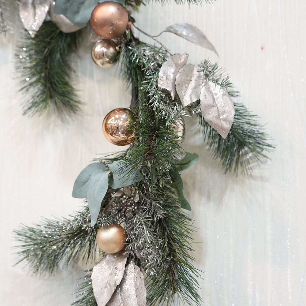2024 Christmas Ornament 150cm Christmas Garland Plastic Christmas Ball Flower Garland for Festival Party Christmas Decorations