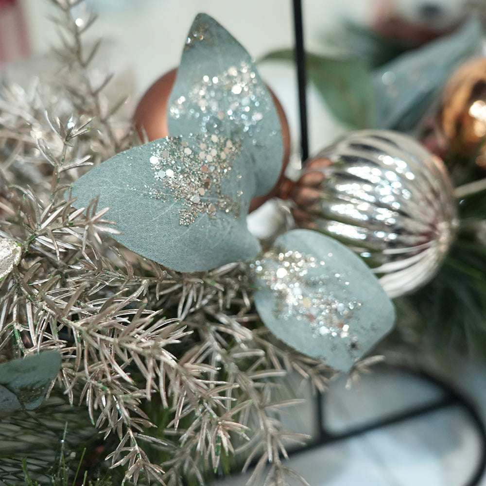 85cm Christmas Decoration Supplies Three-headed Candle Holder Plastic Christmas Ball Decor Iron Candle Holders