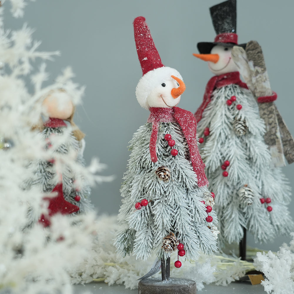 Xmas Decorations Red Hat Christmas Snowman Dolls Decor Christmas Gifts Snowman Ornament For Christmas Decorations