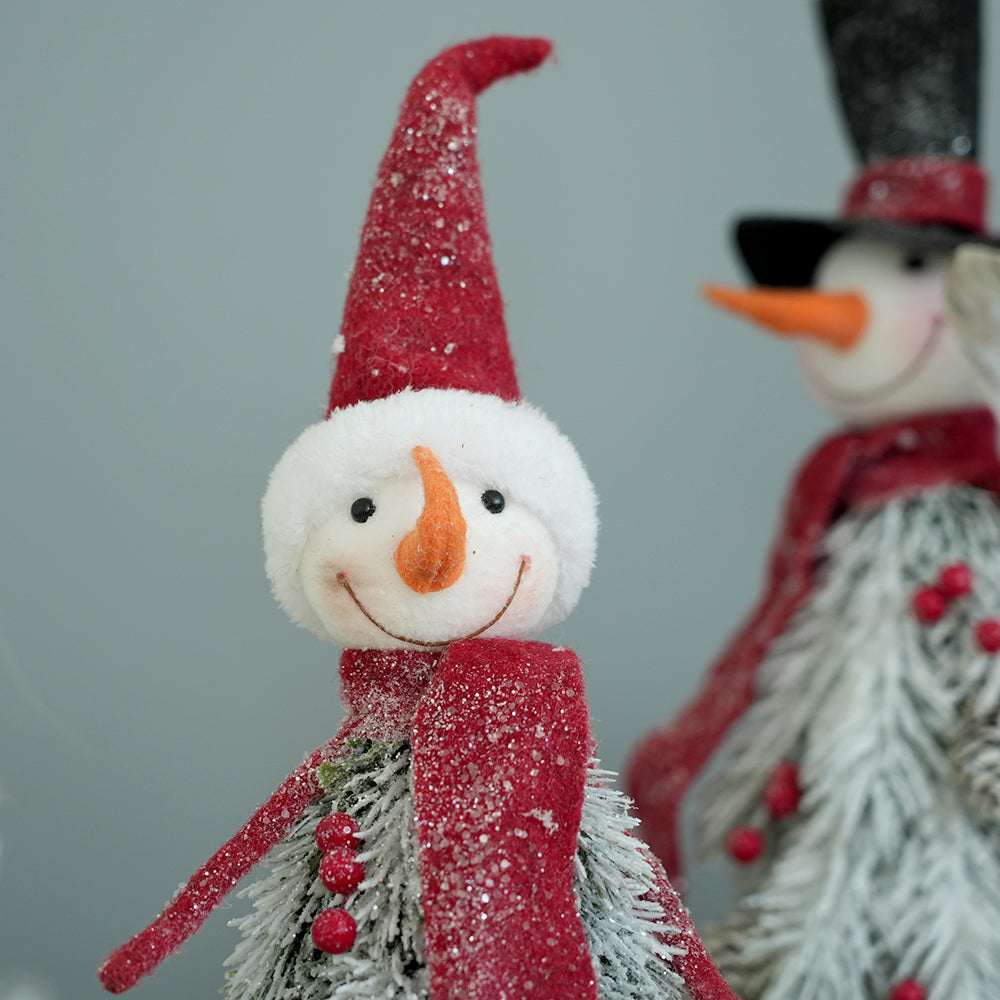 Xmas Decorations Red Hat Christmas Snowman Dolls Decor Christmas Gifts Snowman Ornament For Christmas Decorations