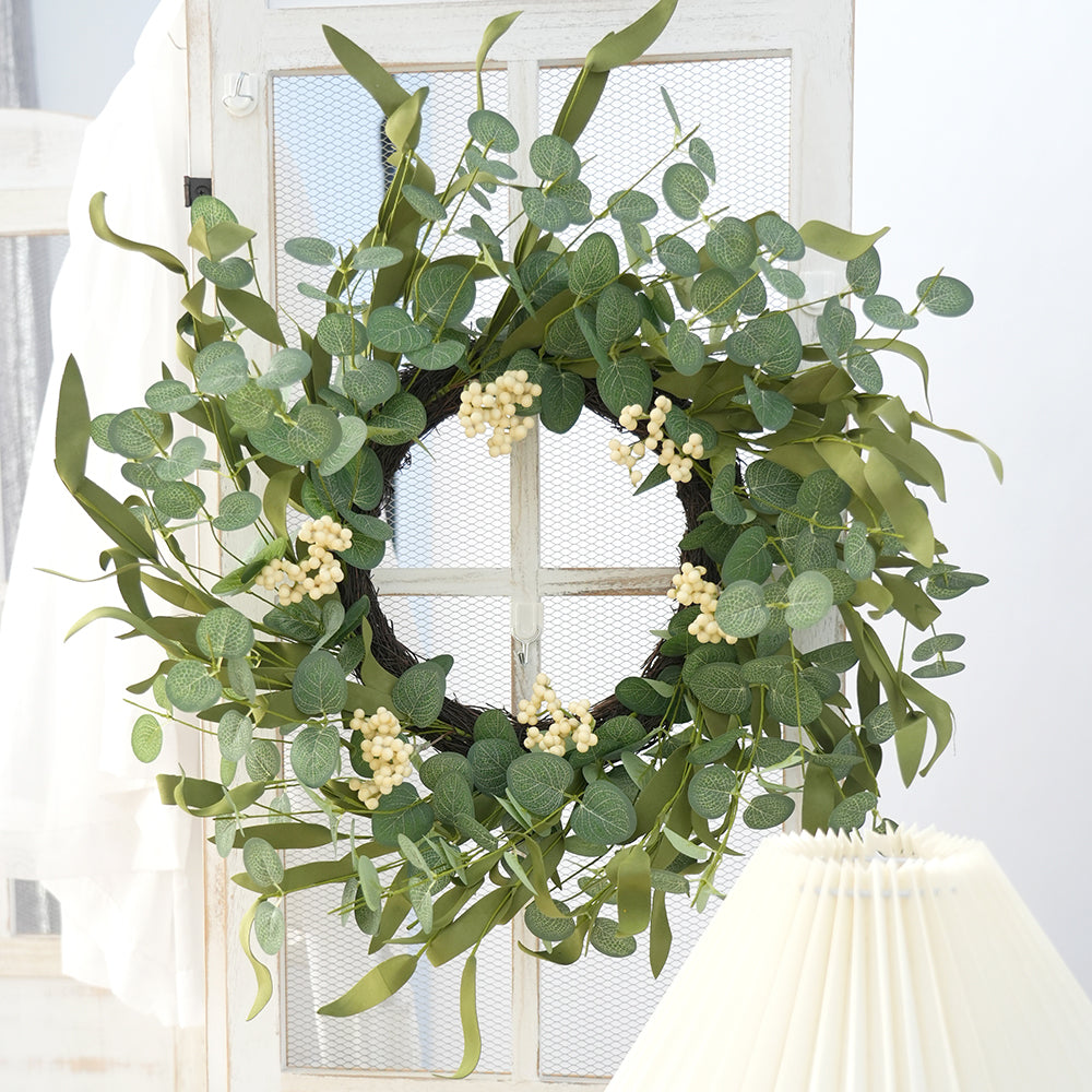 2025 High Quality Faux Wreath Artificial Decorative Flowers Wreaths and Plants Wreath for Home Hotel Wall and Window Decorations