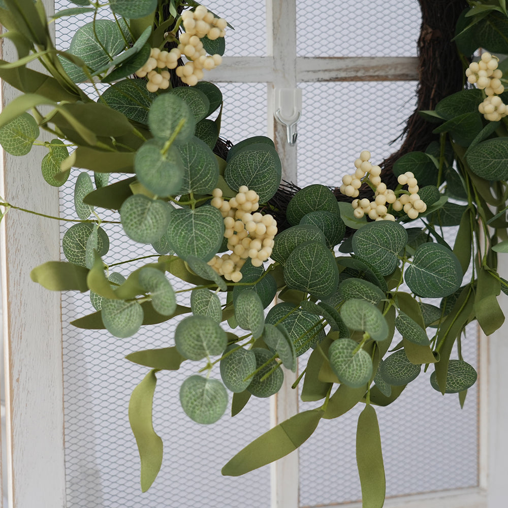 2025 High Quality Faux Wreath Artificial Decorative Flowers Wreaths and Plants Wreath for Home Hotel Wall and Window Decorations