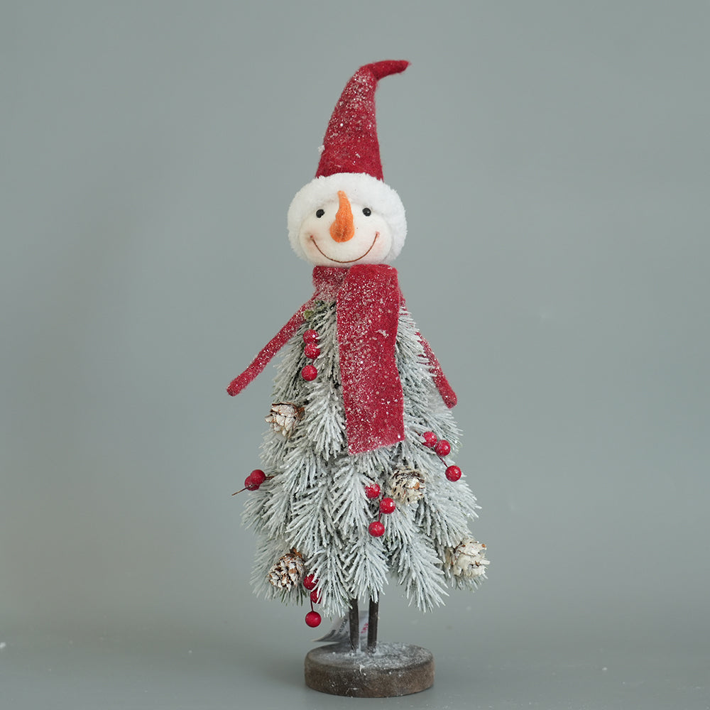 Xmas Decorations Red Hat Christmas Snowman Dolls Decor Christmas Gifts Snowman Ornament For Christmas Decorations