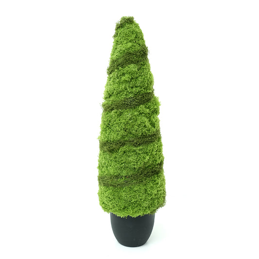 Transworld Original Handmade Artificial Moss Large 20inch Cone Tree Faux Tree Decor for Everyday Holiday Decoration