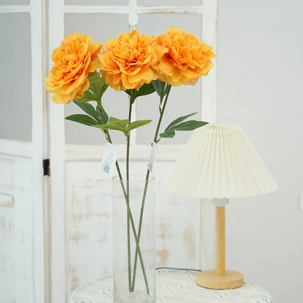 High Quality Single Branch Peony Artificial Flower Large Head Multicolour Peony Silk Flowers for Home Wedding Decorations