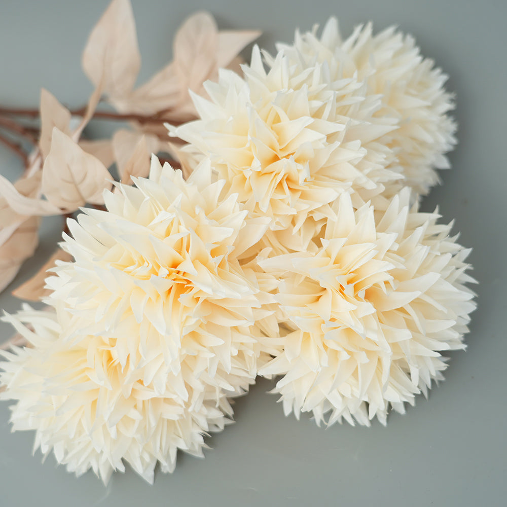 High Quality 5head Ball Chrysanthemum Flower Artificial Floral Chrysanthemum Decorative Flowers for Home Wedding Arrangement