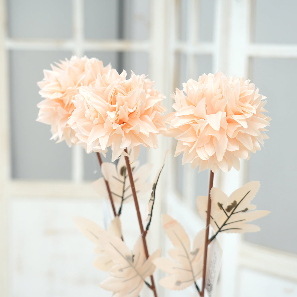 Wholesale Cheap Price Single Branch Ball Chrysanthemum Flower Artificial Chrysanthemum Decorative Flowers For Everyday Decor