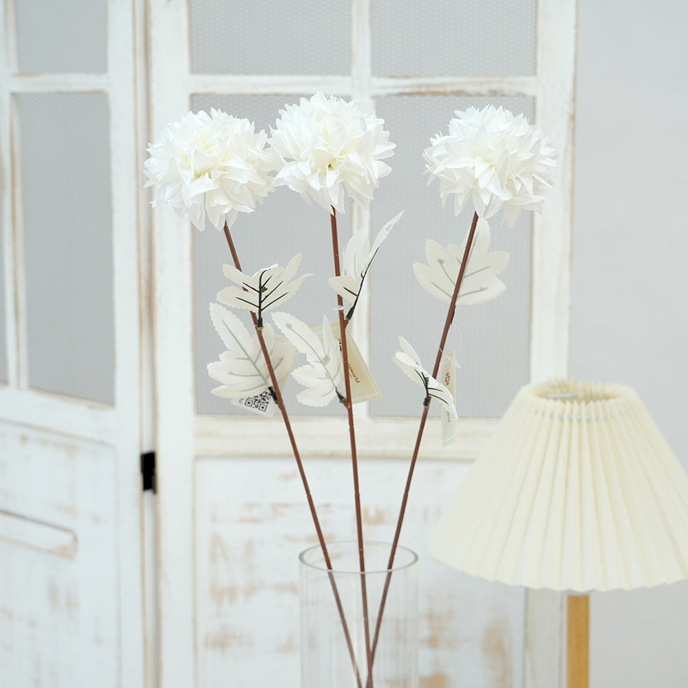 Wholesale Cheap Price Single Branch Ball Chrysanthemum Flower Artificial Chrysanthemum Decorative Flowers For Everyday Decor