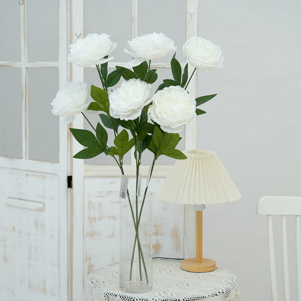 Riches and Honour 2head Peony Artificial Flower Multicolour Peony Decorative Flowers for Garden Hotel Home Wedding Decoration
