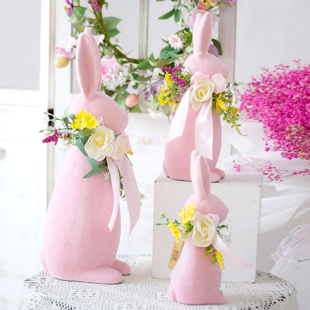 Fashional Easter Bunny Different Size Pink Standing Easter Rabbit Decoration for Home Party Easter Decoration