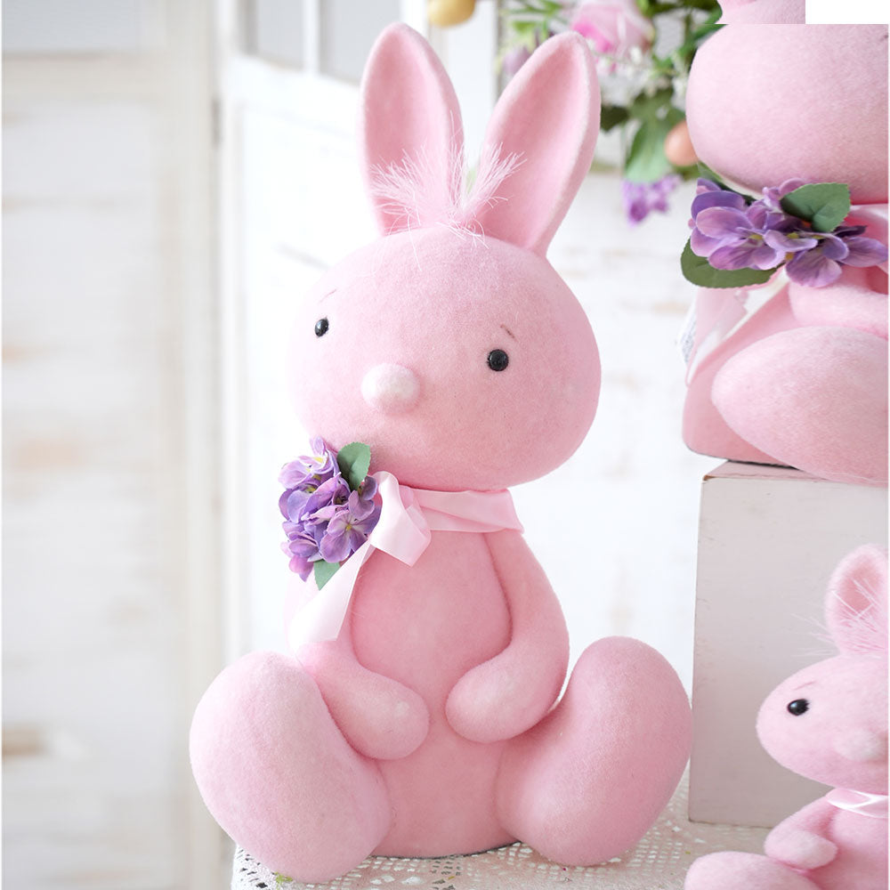 Customized Sizes Easter Bunny Creative Design Pink Sitting Easter Rabbit Decoration for Home Party Easter Decoration
