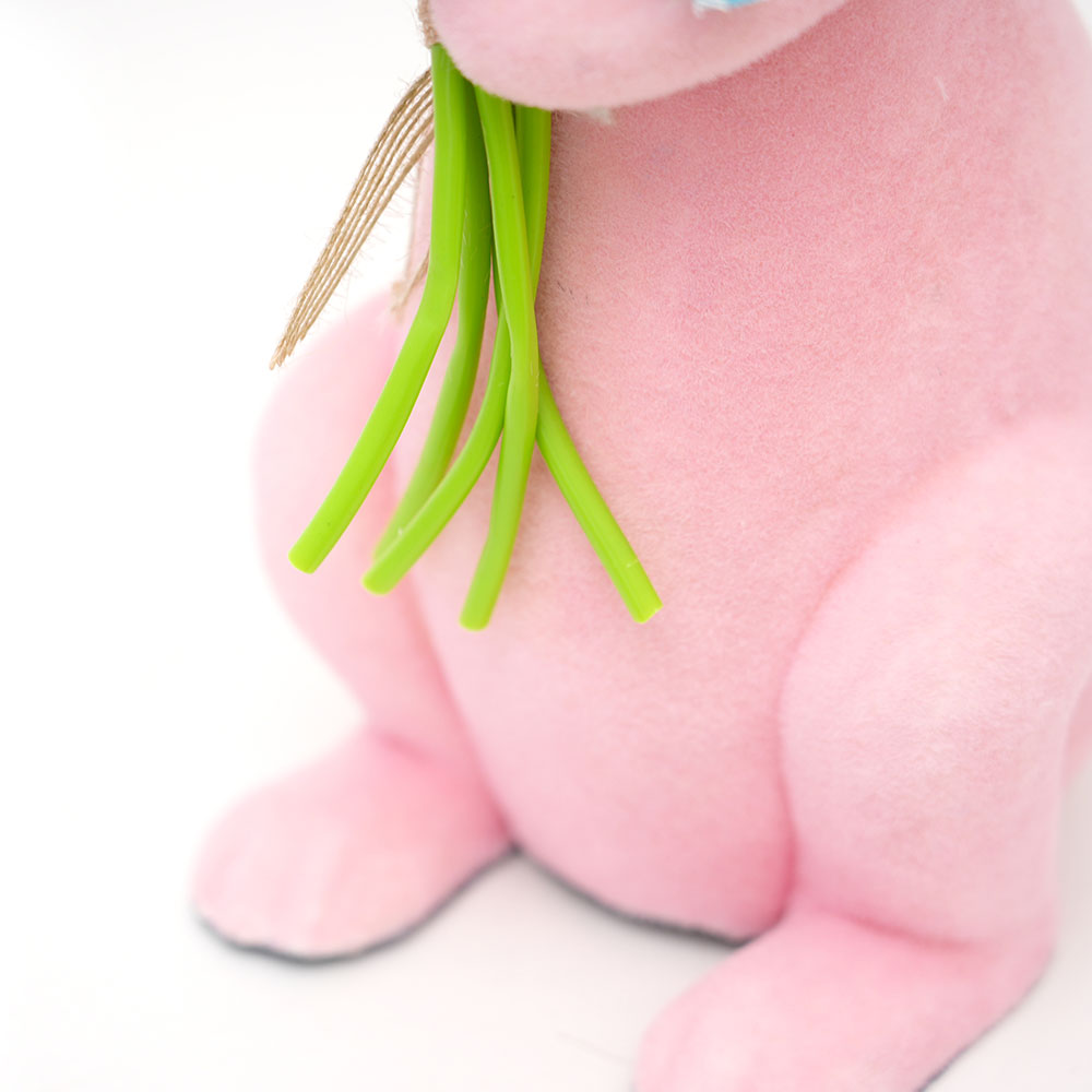 Animal Decoration 46cm Squat Easter Bunny Cute Pink Easter Squat Rabbit Decoration for Home Party Easter Decoration