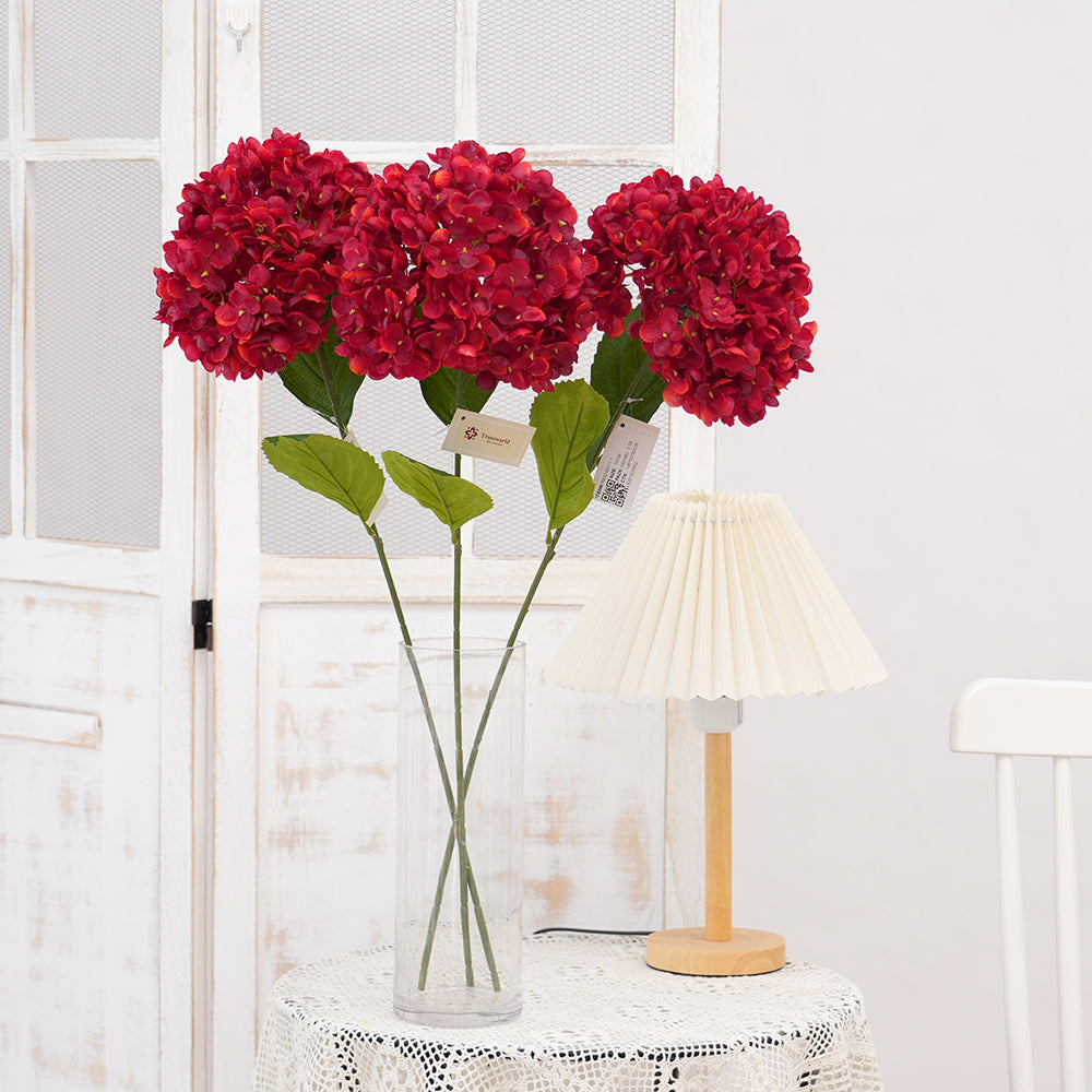 New Design Artificial Hydrangea Flower Wholesale Silk Hydrangea Decorative Flowers For Restaurant Hotel Cafe Wedding Event Hydrangea