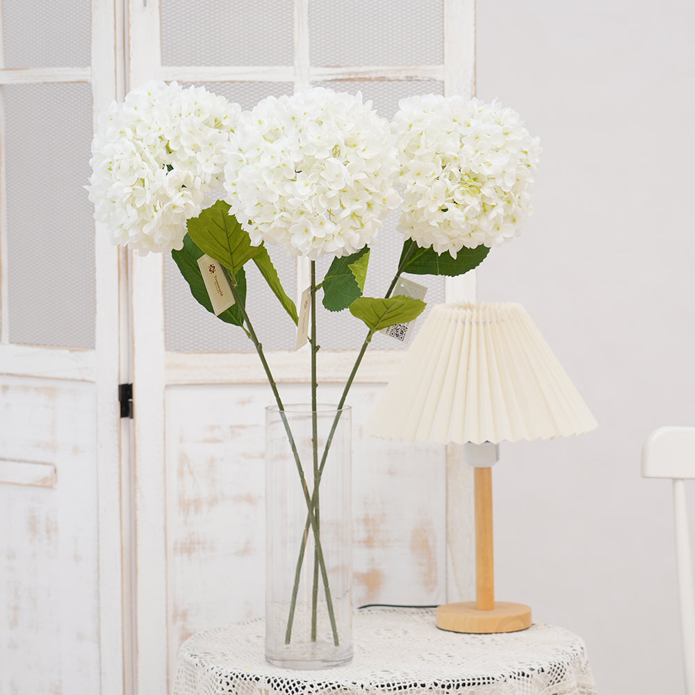New Design Artificial Hydrangea Flower Wholesale Silk Hydrangea Decorative Flowers For Restaurant Hotel Cafe Wedding Event Hydrangea