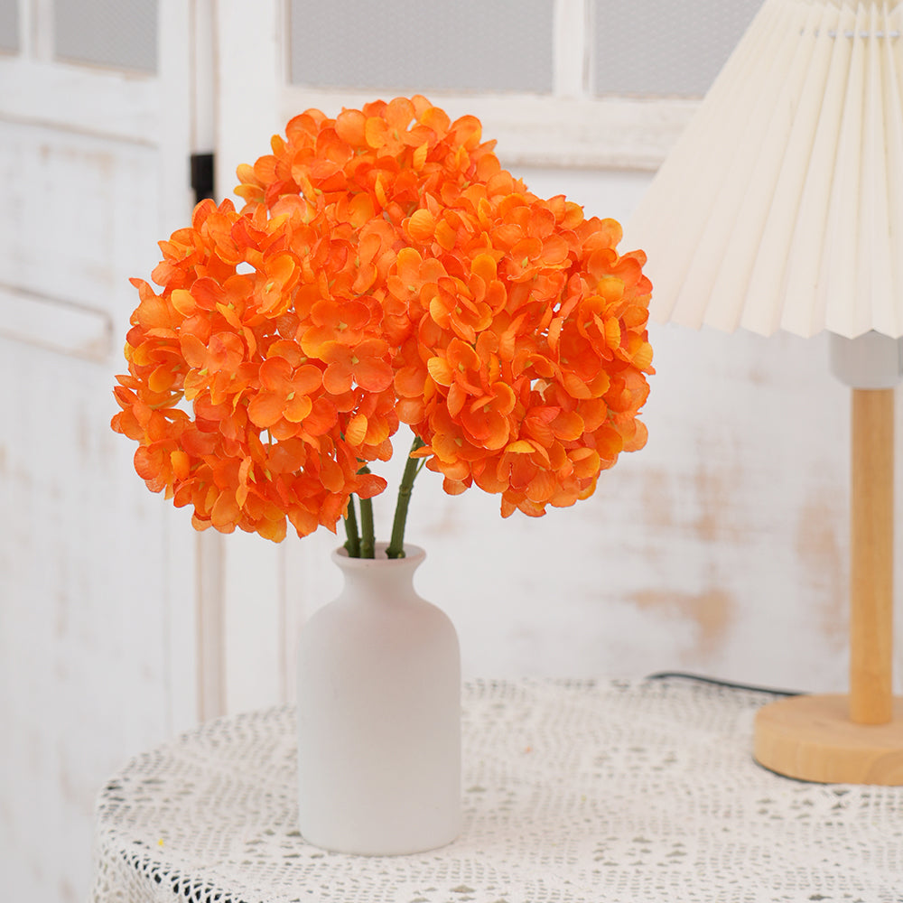 Single Branch Artificial Hydrangea Flower Wholesale Silk Hydrangea Decorative Flowers For Home Hotel Cafe Wedding Event
