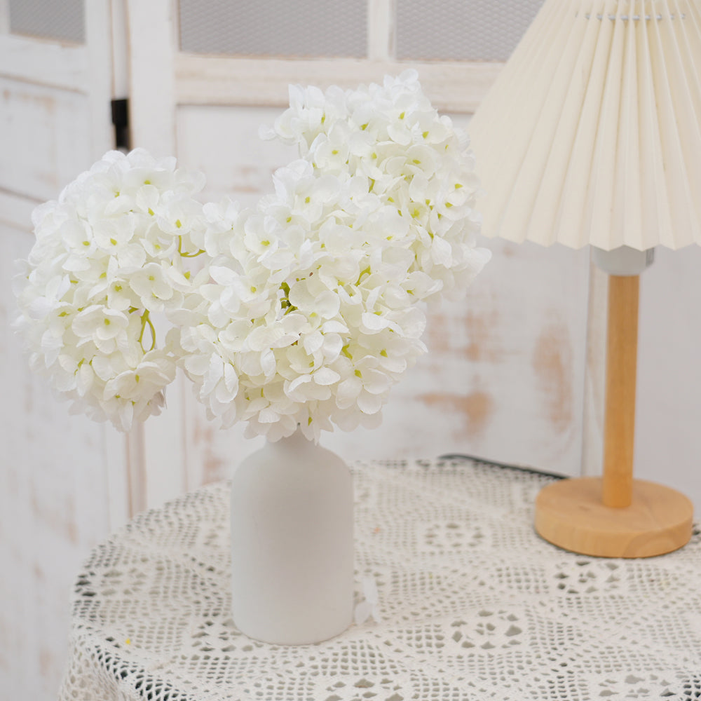 Single Branch Artificial Hydrangea Flower Wholesale Silk Hydrangea Decorative Flowers For Home Hotel Cafe Wedding Event
