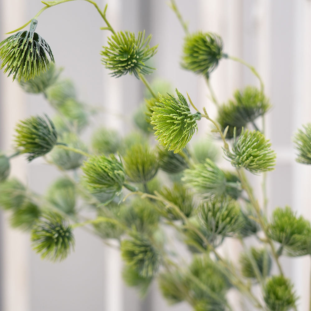 Transworld Pine Ball Frost Flowers Artificial Plants Long Flowering Branch For Home Wedding Decor