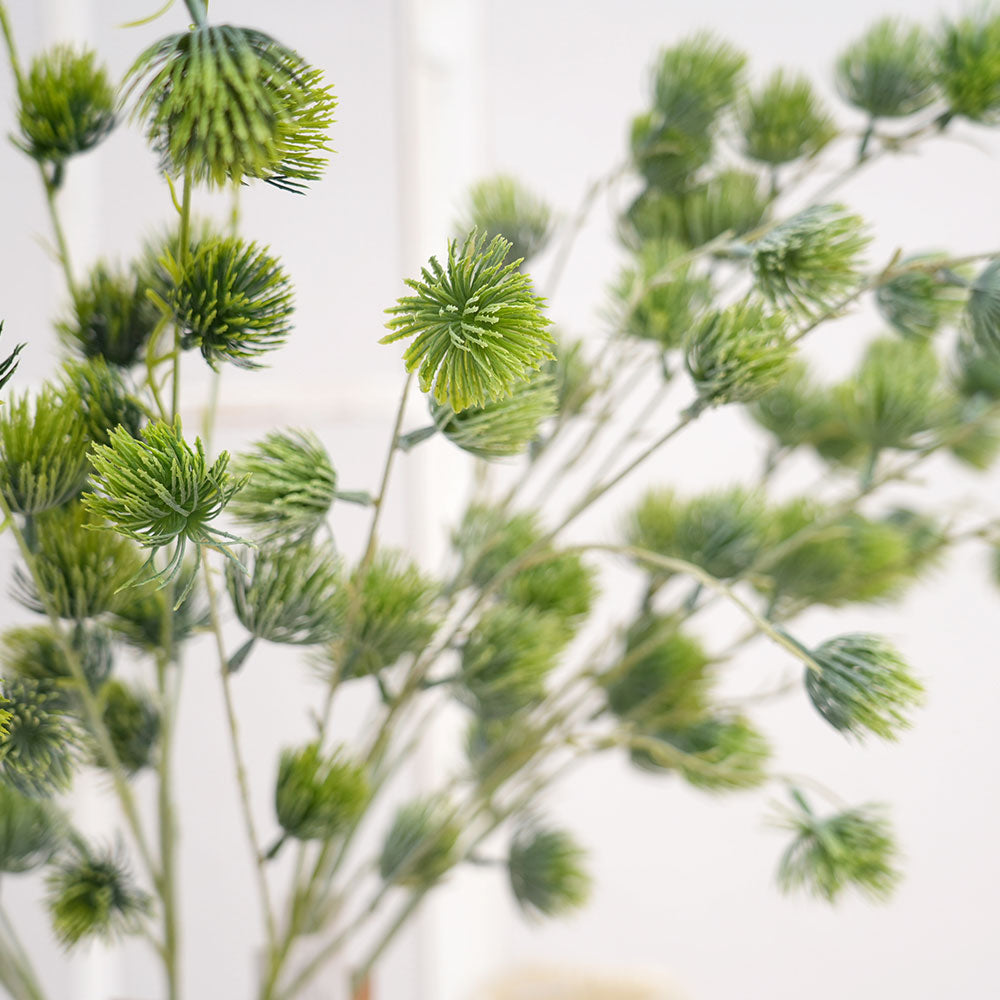 Transworld Pine Ball Frost Flowers Artificial Plants Long Flowering Branch For Home Wedding Decor