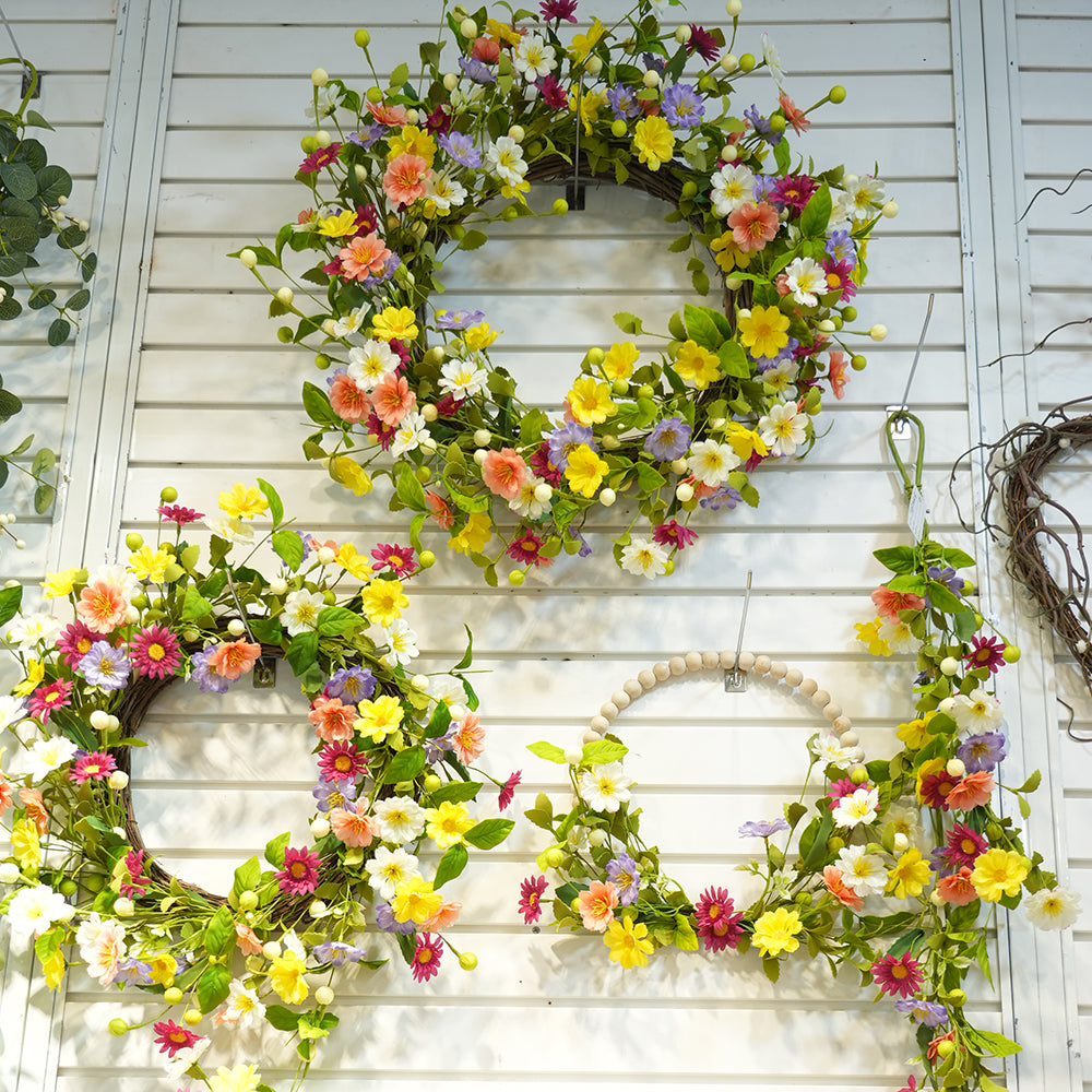 High Quality Spring&Summer Wreath Artificial Flower Wreaths Decorative Flowers, Wreaths and Plants for Interior Decoration