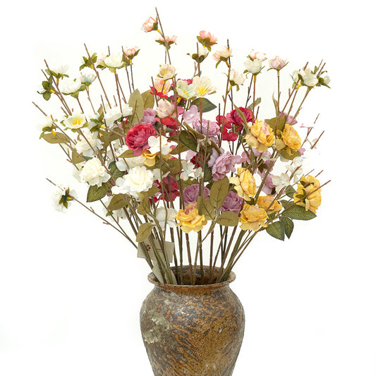 Transworld Roses Artificial Flower Single Spray Roses Decoration Flower For Home Wedding Decoration